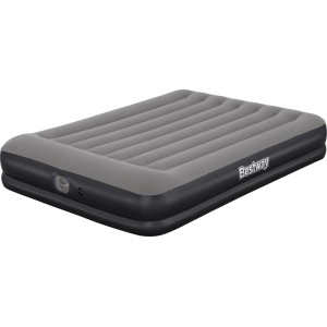 Bestway Tritech Luftmatratze Queen in Grau, 203x152x36 cm, mit USB-Pumpe für Camping & Zuhause.