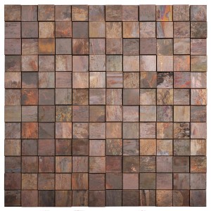 Mosaik Metall Kupfer 3D 30 cm x 30 cm