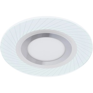 Moderne LED Deckenleuchte Eglo 33636, 18W, Chrom/Weiß, für Wohnräume und Gewerbe.
