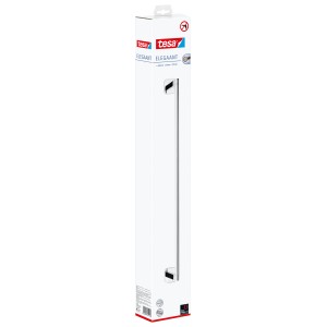 Tesa Elegaant Handtuchstange Chrom, verpackt. Rostfreier Handtuchhalter zur Wandmontage ohne Bohren.
