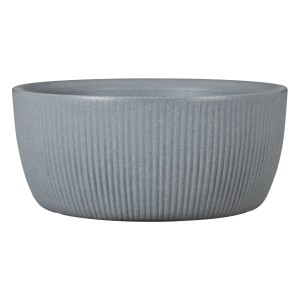 Graue Scheurich Pflanzschale Linetto mit Rillen, Ø 28,6 cm.