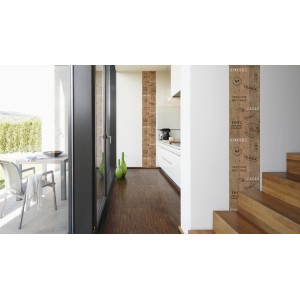 A.S. Creation Pop.up-Panel Cacaokiste Braun als Wanddeko im Raum.