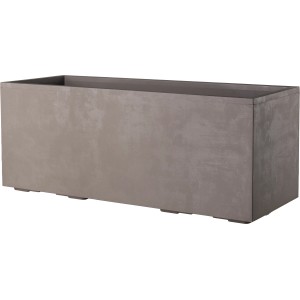 Deroma Millennium Pflanzkasten, Sandstone, 39x99cm, aus Kunststoff mit Wasserreservoir und Rädern.
