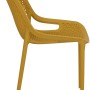 Siena Garden Stapelsessel District in Senfgelb, Gartenstuhl mit Armlehnen.