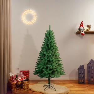 Grüne Kunsttanne New Fundy PVC, 210 cm hoch, mit Metallständer. Realistischer künstlicher Weihnachtsbaum für Wohnzimmer.