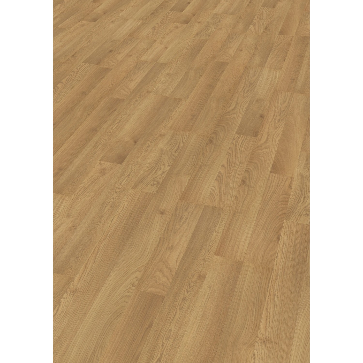Egger Laminat 8 mm Eiche Colmar Braun, verlegter Boden im Detail.