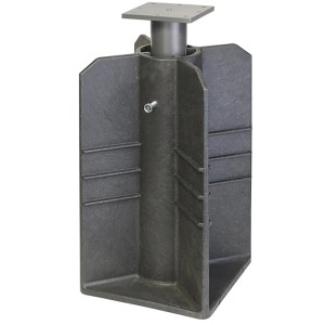 Siena Garden Earthbase Bodenständer für Ampelschirme, anthrazitfarben, aus Kunststoff und Stahl.