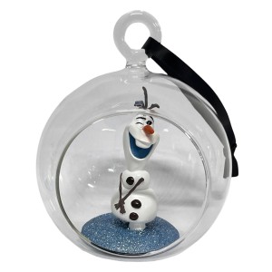 Transparente Weihnachtskugel mit Olaf Figur, Disney Weihnachtsdeko für den Weihnachtsbaum.
