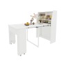 okwish Esstisch Rechteckig mit Stauraum/Stauschrank Einweg-Ausziehtisch 52/133 x 80 cm Weiß_9