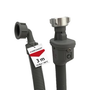 Kirchhoff Sicherheits-Zulaufschlauch, 3 m, für Waschmaschine & Spülmaschine.