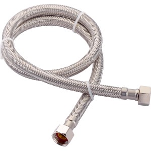 Flexibler LUX Armaturen-Verbindungsschlauch, 800 mm lang, aus Edelstahl.