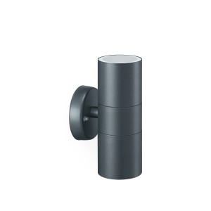 Schwarze Philips Kylis Aussenwandleuchte für Lichteffekte nach oben und unten.