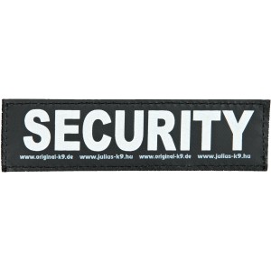 Julius K-9 Klettsticker 'Security' für Hundegeschirr, reflektierend.
