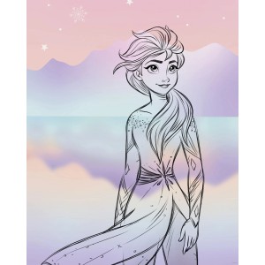 Komar Wandbild Disney Frozen Pastell Lights 40 cm x 50 cm Lila