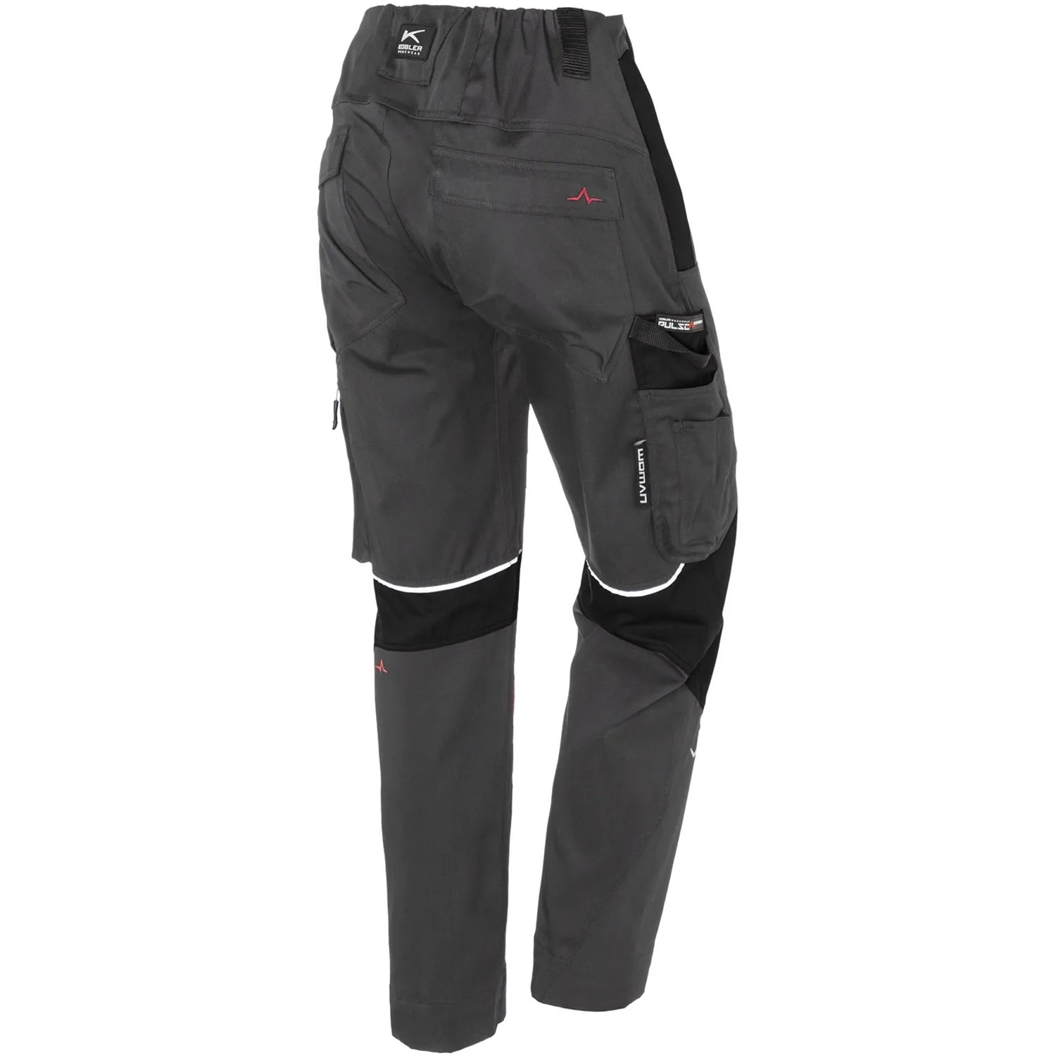 Kübler Pulse Bundhose Woman, anthrazit/schwarz, Gr. 52. Arbeitskleidung mit vielen Taschen und ergonomischem Schnitt.