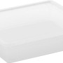 Transparente, flache Aufbewahrungsbox C Flat mit Deckel, ideal zum Stapeln und Organisieren.
