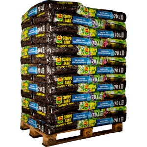 Palette Compo Sana Balkon- und Kübelpflanzenerde, 39 Säcke à 70L, Spezialerde für Balkon- und Terrassenpflanzen.