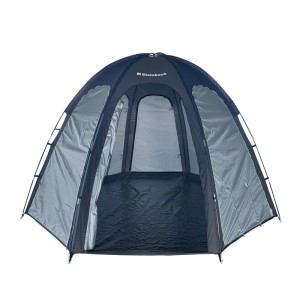 Graues Steinbach Whirlpooldach aus Polyester, oktagonal, für optimalen Schutz und Privatsphäre.