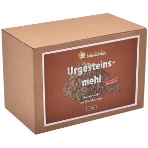 Biohelp Urgesteinsmehl 2 kg im Karton, Naturprodukt zur Bodenverbesserung.