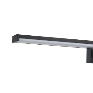 Schwarze EGLO LED-Wandleuchte GALENZANA-E, 60cm, für Bad und Spiegel, neutralweißes Licht.