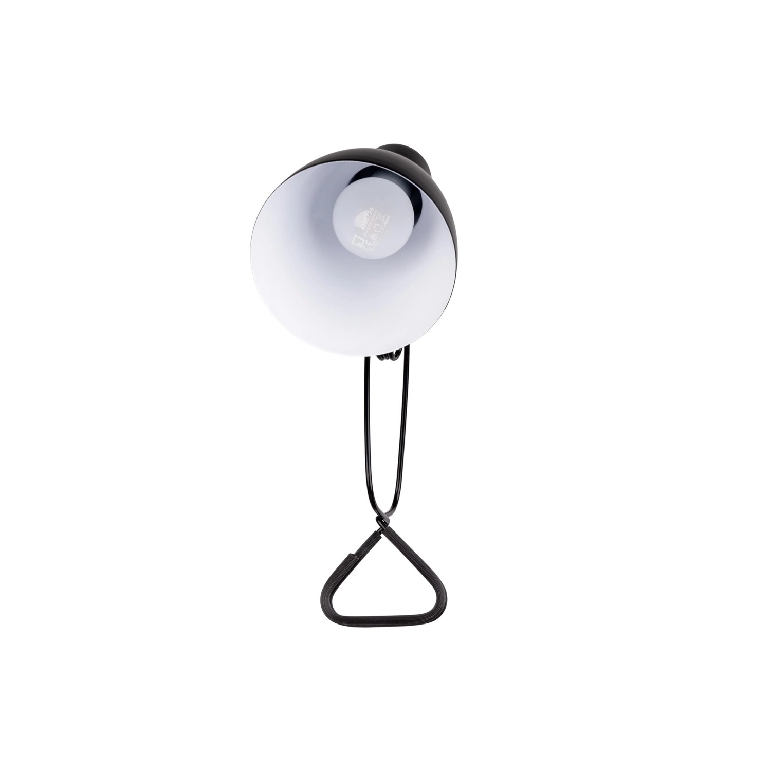 Schwarze Näve Klemmleuchte Mara, 28 cm hoch, mit E14 Fassung und Metallklemme.