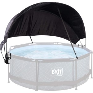 EXIT Pool Sonnensegel ø 244 cm, Poolüberdachung in Schwarz für optimalen Sonnenschutz.