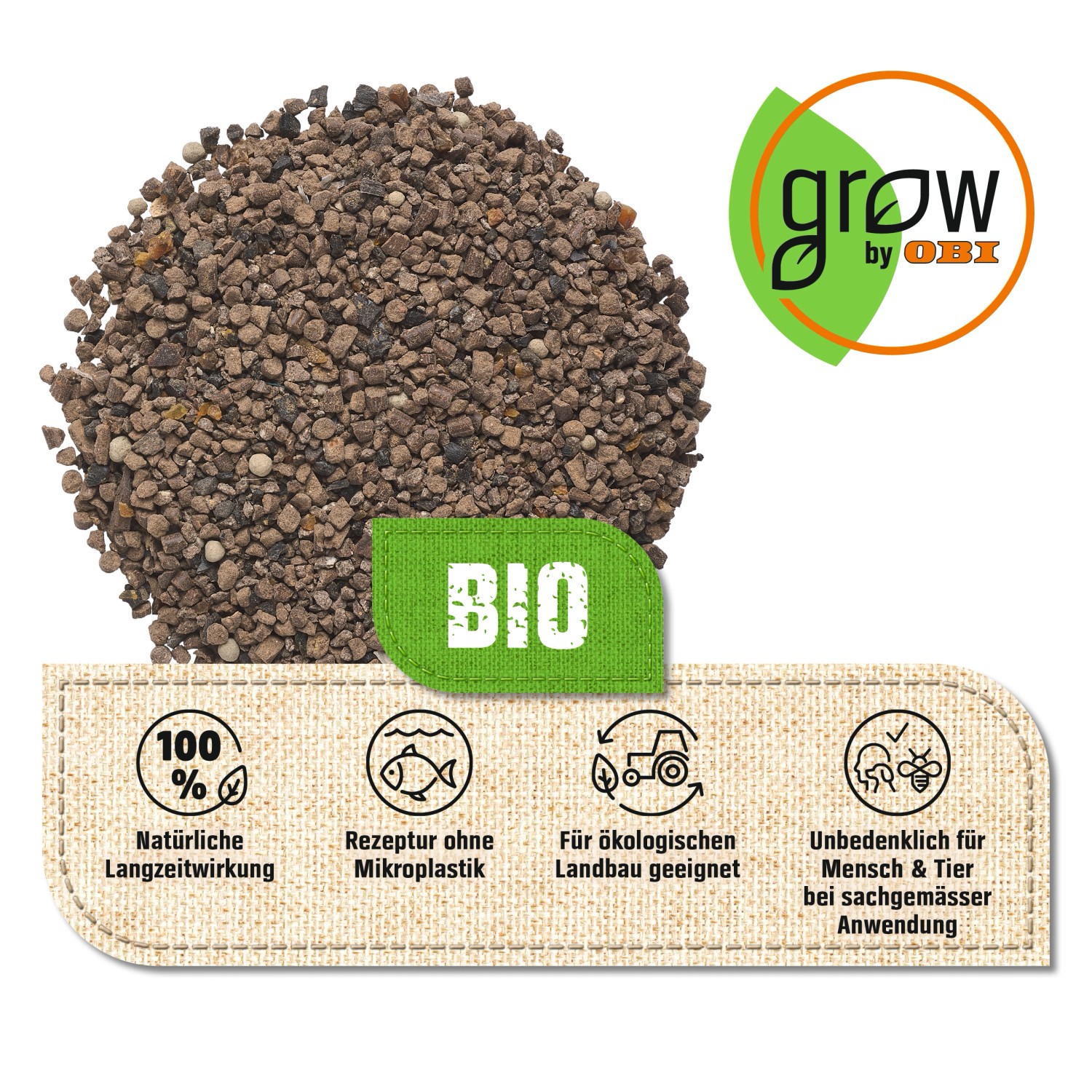 GROW by OBI BIO Gemüsedünger, 750g: Natürlicher Dünger für Garten und Hochbeet.