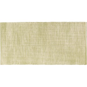 Rechteckiger, hellgrüner Baumwollteppich, gefleckt, 60x120 cm.