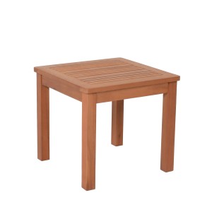 Quadratischer, brauner Gartentisch Tucson (44x44 cm) von Garden Pleasure aus Holz.