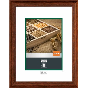 Rustikaler, brauner OBI Holz-Wechselrahmen, 30x40 cm, FSC®-zertifiziert. Bilderrahmen mit Antik-Optik.