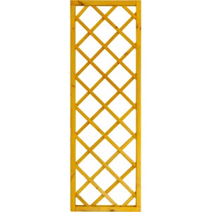 Sichtschutzzaun-Element Nancy, pinienfarben, 180x60 cm, mit Rautenmuster für Rankpflanzen.