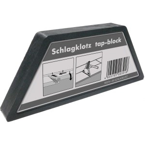 Schlagklotz in Schwarz für Laminat- und Parkettverlegung.