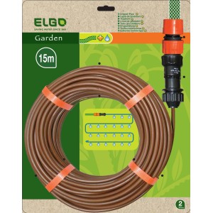 Elgo Tropfschlauch 15m für Hochbeet/Frühbeet, mit Druckregler und Filter.