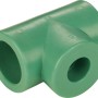 Grünes PPR-Reduzier-T-Stück DN 32 x DN 20 x DN 32 für Sanitärinstallationen.