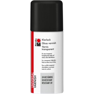 Marabu Klarlack Spray 150ml, farbloses Buntlack-Spray für glänzende Oberflächen.
