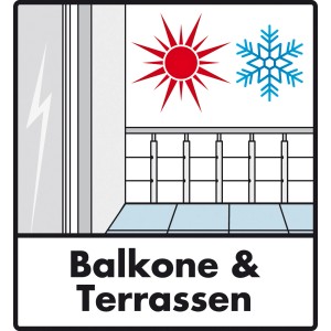 Symbolbild: Abdichtung für Balkone und Terrassen, geeignet für Sommer und Winter.