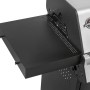 Jamestown Kane 6 Gasgrill mit einklappbarem Seitentisch in Schwarz.
