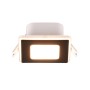 Schwarzer, eckiger Trio LED Einbaustrahler Nimbus, 8,5x8,5cm. Moderne Deckenleuchte für Innenräume.