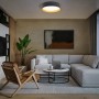 Ledvance Smart+ WiFi Deckenleuchte Orbis, schwarz-gold, Ø 45 cm im Wohnzimmer.