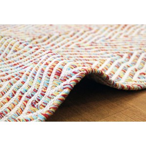 Detailansicht: Handgefertigter Wollteppich Melrose Multicolor, 160x230 cm.