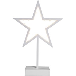 LED Deko-Stern Senori, weiße Tischlampe mit 20 LEDs für stimmungsvolle Beleuchtung.