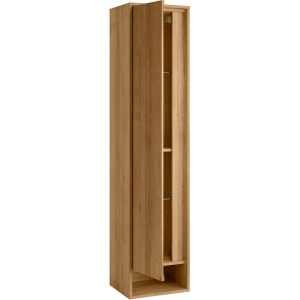 Fackelmann Bad-Hochschrank NATURA Asteiche, 166,5x38x32cm, mit Einlegeböden für Badutensilien.