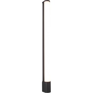 Schwarze, matte Trio LED-Wandleuchte Piera für Bad, 79 cm hoch.