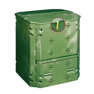 Grüner Juwel Junge Linie Komposter Bio 400 l mit Windsicherung.