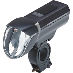 Prophete LED Akku-Fahrradlampe, Frontleuchte mit Halterung, aufladbar per USB-C.