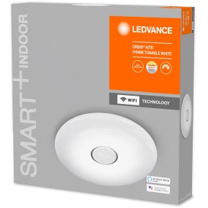 Verpackung der Ledvance Smart+ WiFi Deckenleuchte Orbis Kite, dimmbar und tunable white.