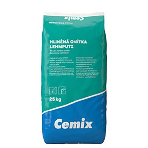 Sack Cemix Lehmputz 4611 Grob Manuell 25 kg, brauner Lehm für Wand und Decke.