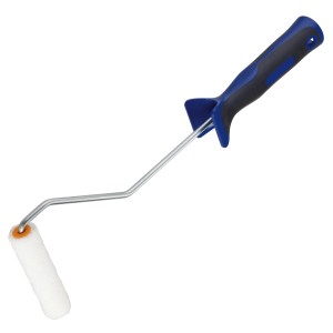 LUX Felt-Roller XL, 10 cm, mit blau-schwarzem Softgriff. Farbroller für Lack und Versiegelung.