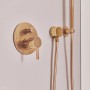 Ideal Standard Brausehalter Idealrain Atelier, rund, gebürstetes Gold, mit Handbrause.