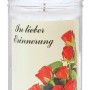 Motiv-Grablicht Ambrosius mit Rosen-Motiv, Brenndauer 5 Tage, wetterfest.